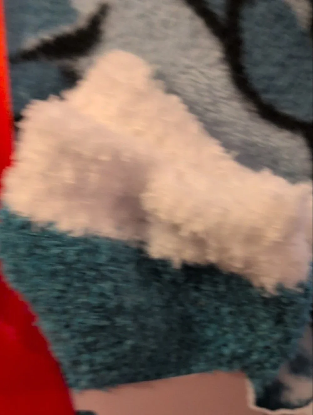 Turquoise Floral Throw Blanket with Cozy  Gripp Socks - Interiors by Design